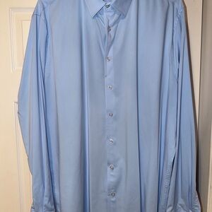 GoTIELESS Elegant Sky Blue Men's Dress Shirt